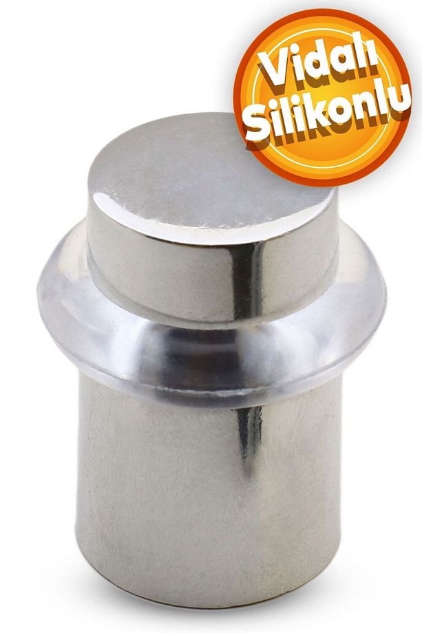 Şeffaf Kapı Silikon Contalı Kapı Stoperi Tamponu Vidalı Metal Durdurucu Tutucu Tutacağı Sessiz Stopu - 1