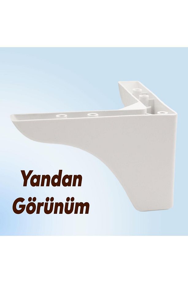20'li Set Rose Berjer Mobilya Koltuk Kanepe Tv Ünitesi Yükseltme Destek Ayağı 9.5 cm Beyaz Ayakları - 5