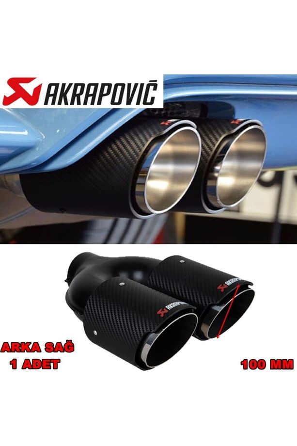 Akrapoviç Karbon Krom Egzoz Ucu Çift Çıkış 100 Mm Arka Sağ 1 Adet0 - 1