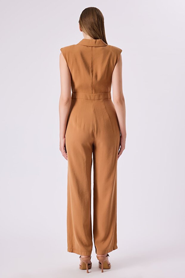 Kruvaze yakalı tulum - 4