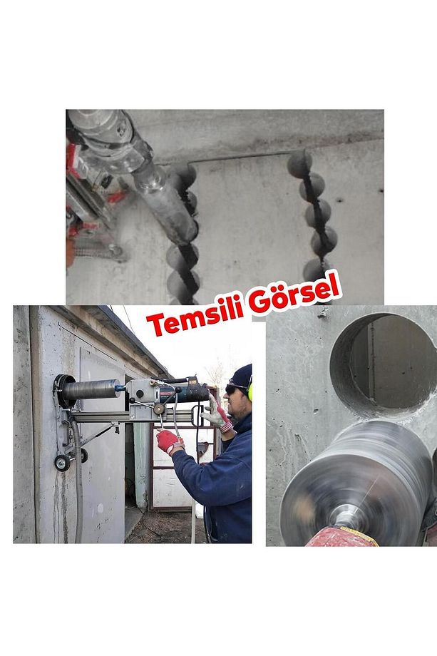 Beton Zemin Duvar Delme Elmas Karot Ucu 40 mm Shun Delik Açma Panç Aparat Uç Deprem Numune Al Test - 5
