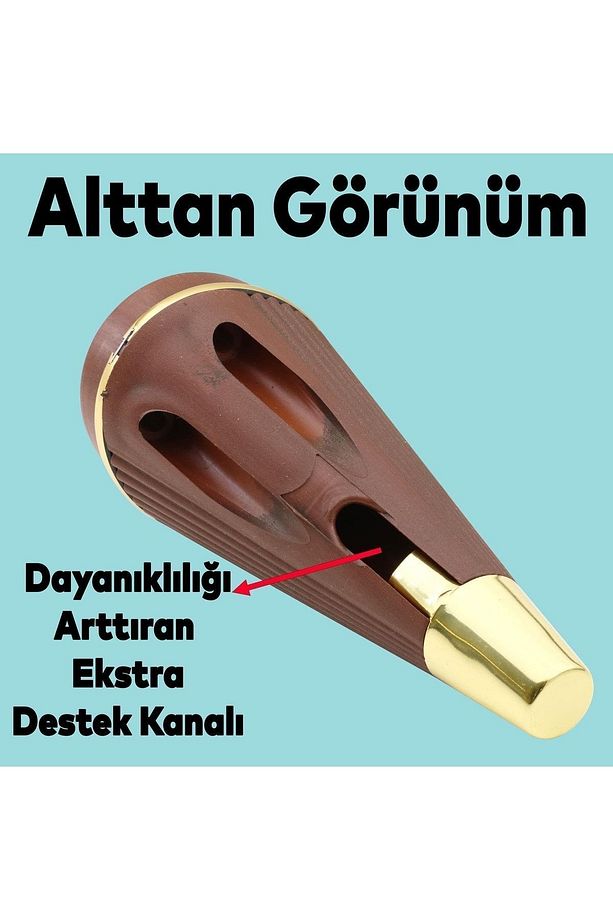 Iron Lüks Mobilya Kanepe Tv Ünitesi Berjer Koltuk Ayağı 15 Cm Ahşap Desenli Gold Ayakları - 5
