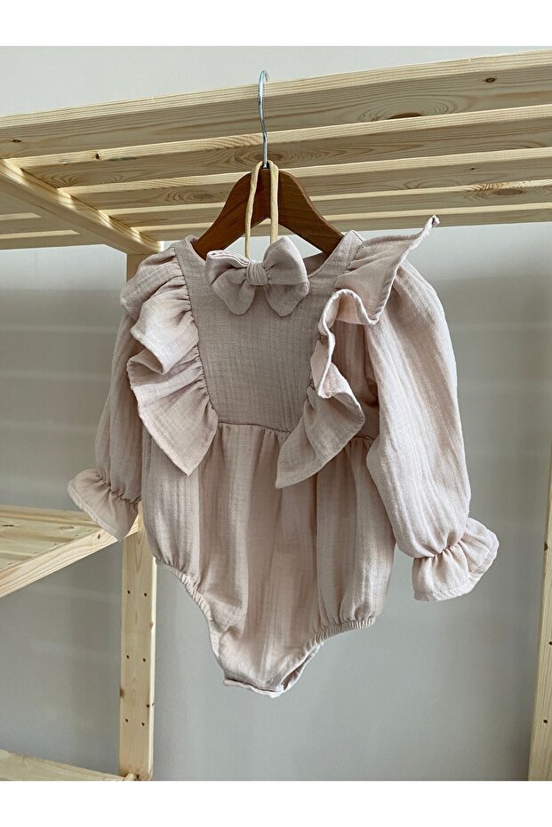 Bej müslin romper - 1