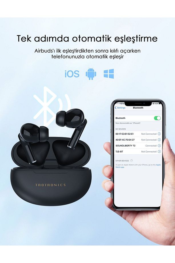 Tt-bh1122-blck Bt 5.4 Kablosuz Kulakiçi Bluetooth Kulaklık Siyah - 7