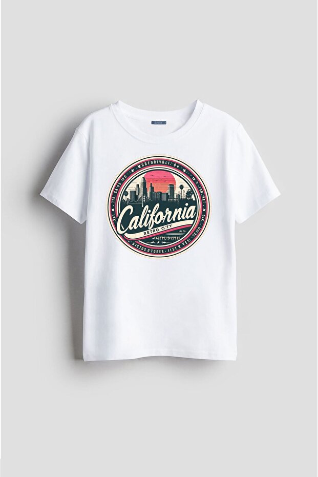 California City Picture Collection Design Printed Text Unisex Kids T-Shirt