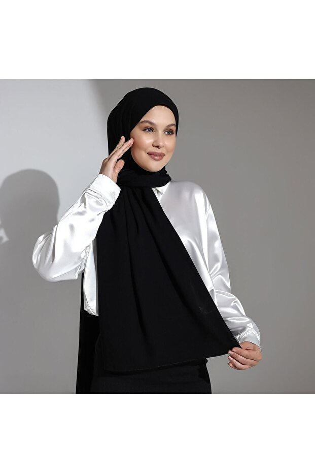 Mısır İpeği Şal Siyah - 4
