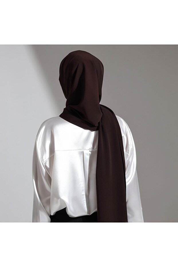 شال حرير الذرة بني مرير - 3