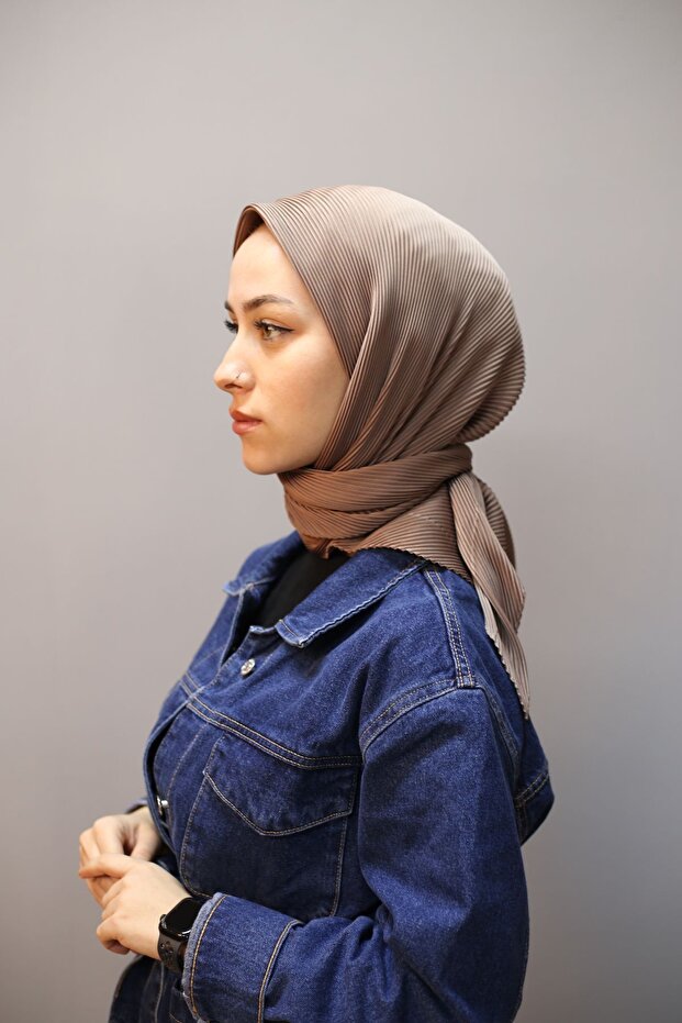 Düz Piliseli Günlük Eşarp - 1