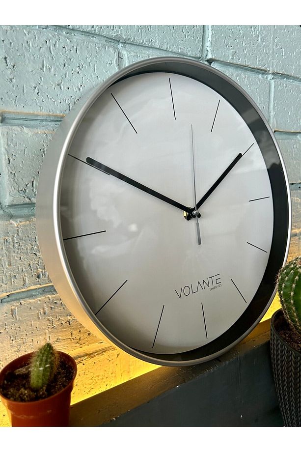 VOLANTE Modern Duvar Saatleri LOFTY Serisi 30 cm Ø Gerçek Cam - 1