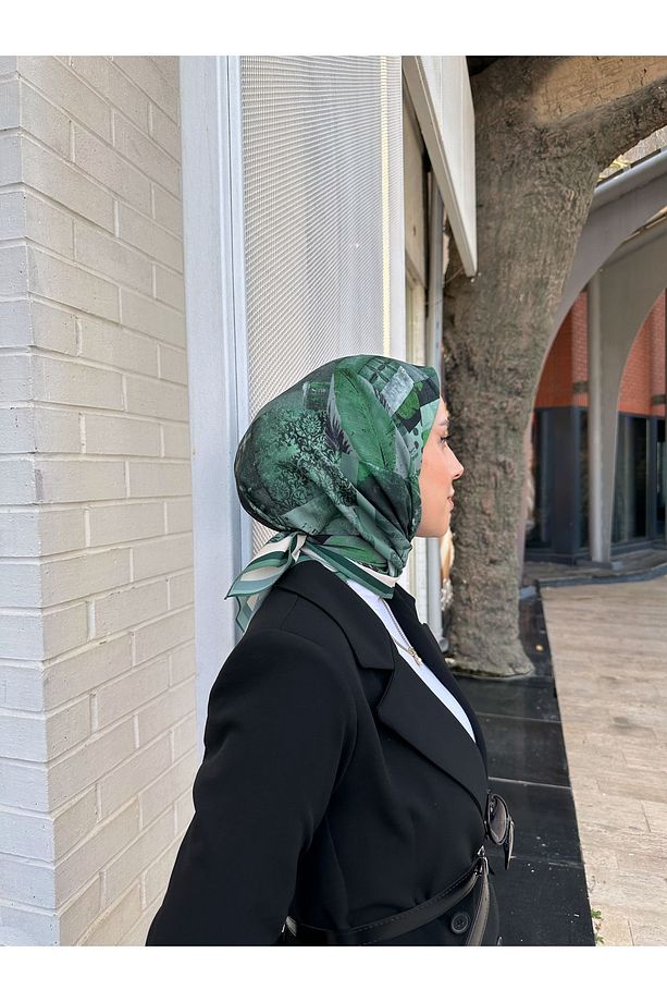Tablo Desenli Eşarp Zümrüt - 1