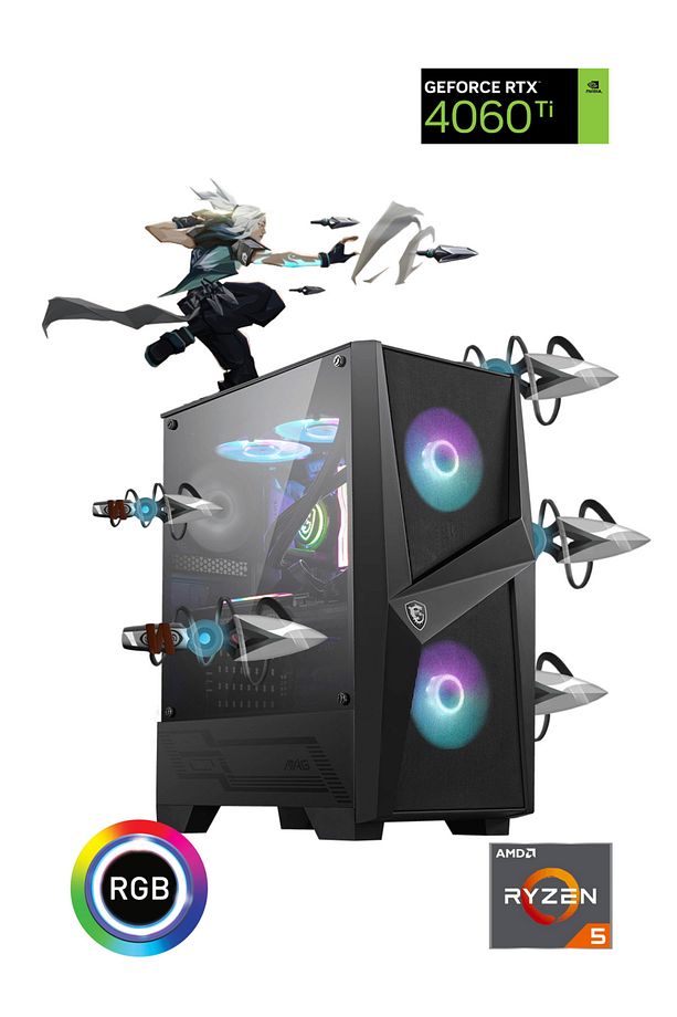 Ggwp-76 Ryzen 5 5600 32GB Ddr4 1 TB M.2 SSD Rtx 4060 ti 8gb Oyuncu Bilgisayarı - 1