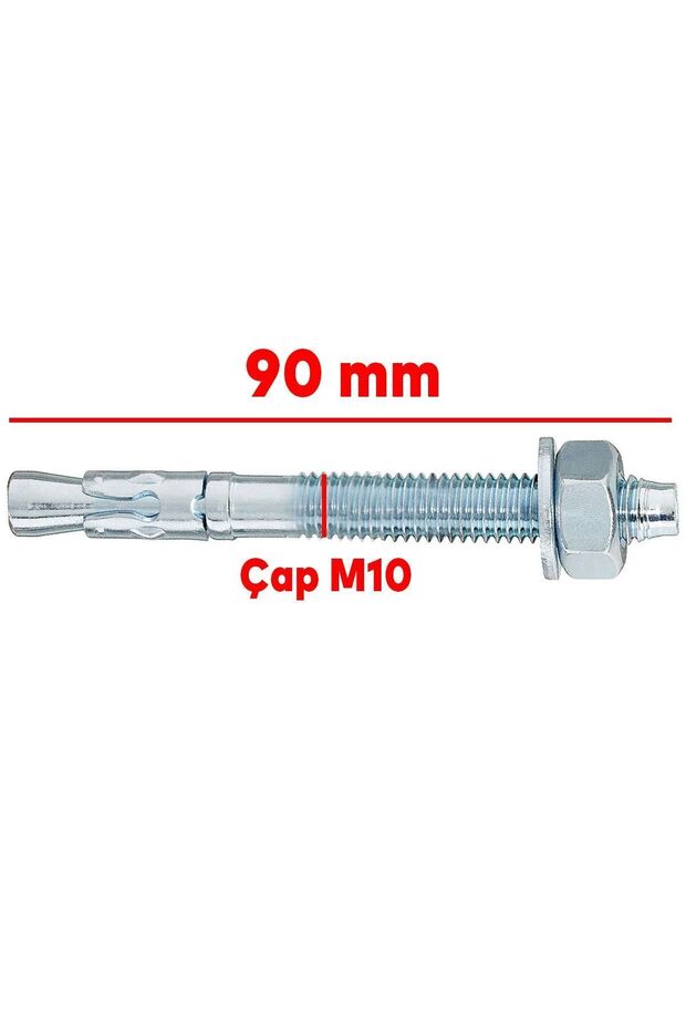 Klipsli Çelik Dübel M10x90 Mm - 2
