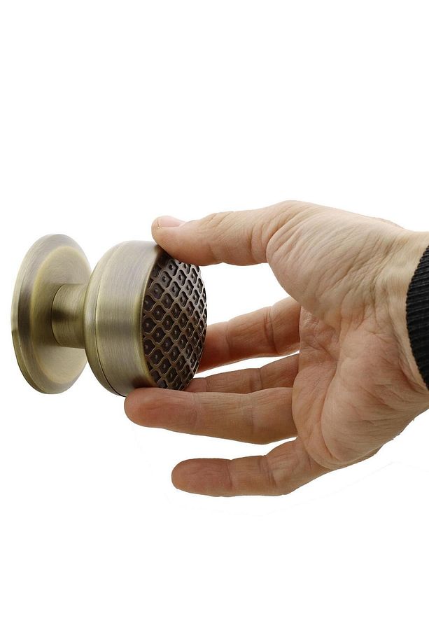Kestila Antik Sarı Kapı Tokmağı Topuzu Kolu Metal Tokmak - Kapı Kulpu - 6