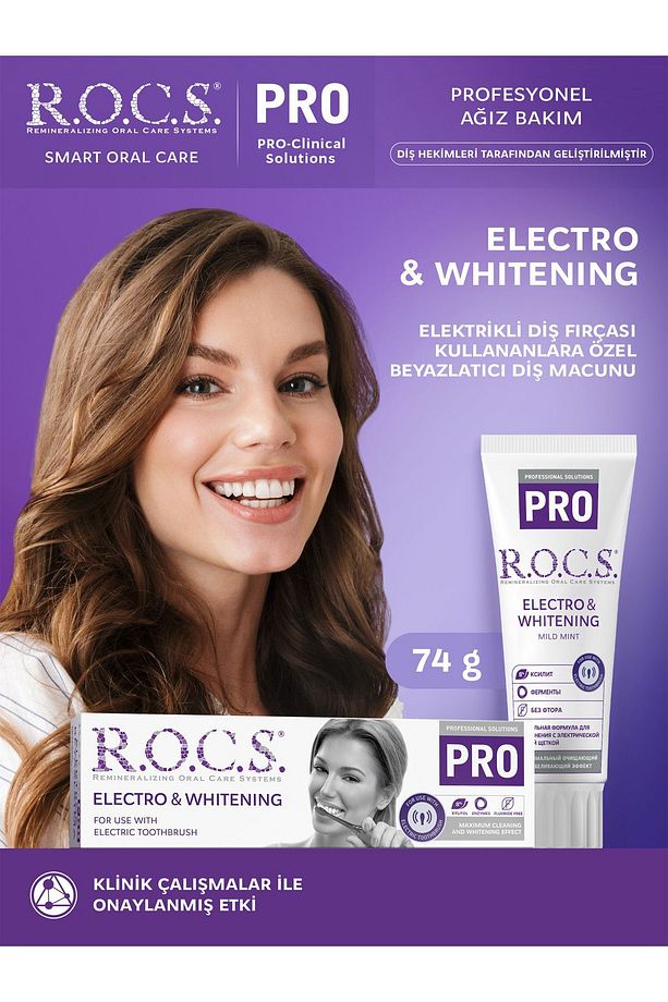 Electro & Whıtenıng Elektrikli Diş Fırçası Kullananlara Özel Beyazlatıcı Diş Macunu - 74 gr - 1