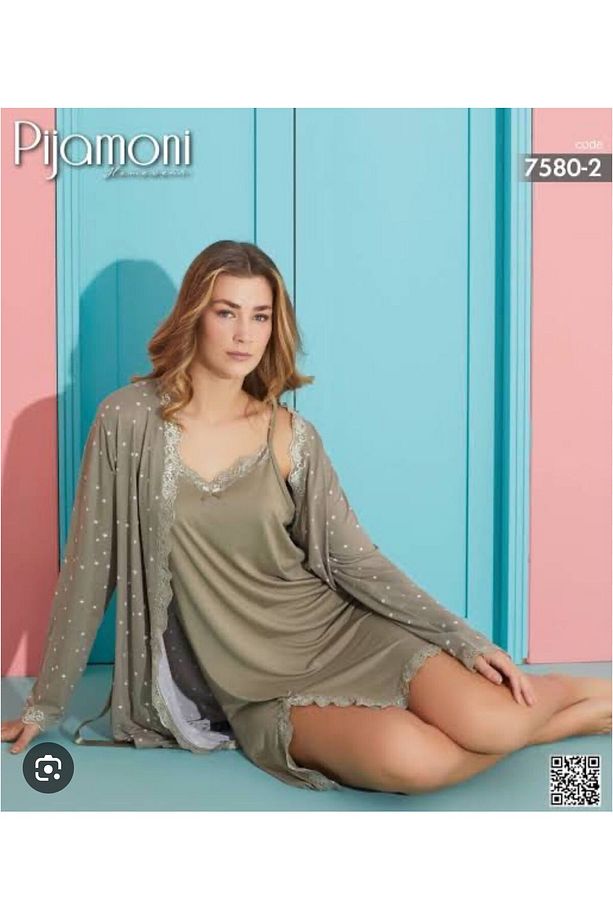 ELBİSE-SABAHLIK PİJAMA TAKIMI - 1