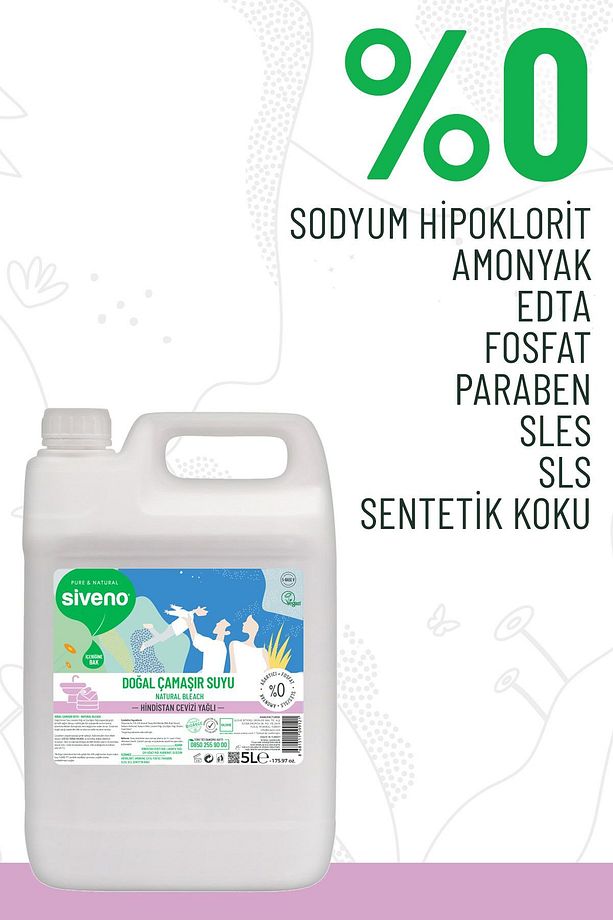 %100 Doğal Çamaşır Suyu Bitkisel Lavanta Çay Ağacı Tüm Yüzey Ve Kumaşlarda 5000 ml - 3