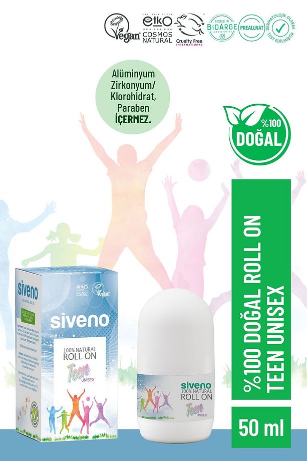 %100 Doğal Roll-on Unısex Deodorant Ter Kokusu Önleyici Bitkisel Lekesiz Vegan 50 ml - 1