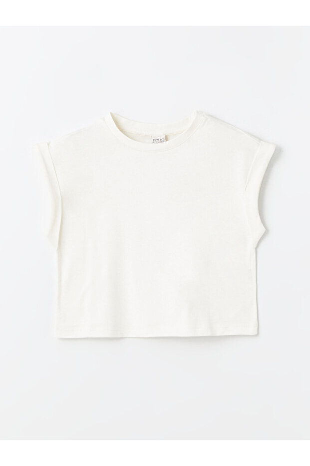 Crew Neck Basic Short Sleeve Girl's T-Shirt