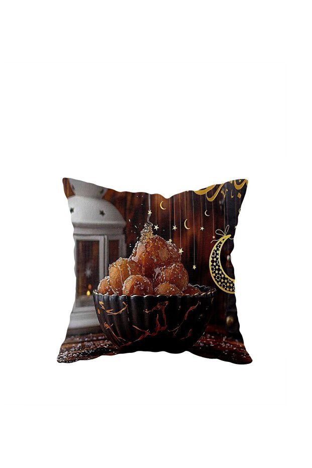 Ramadan Lantern and Crescent Double Sided Hidden Zippered Pillow Case