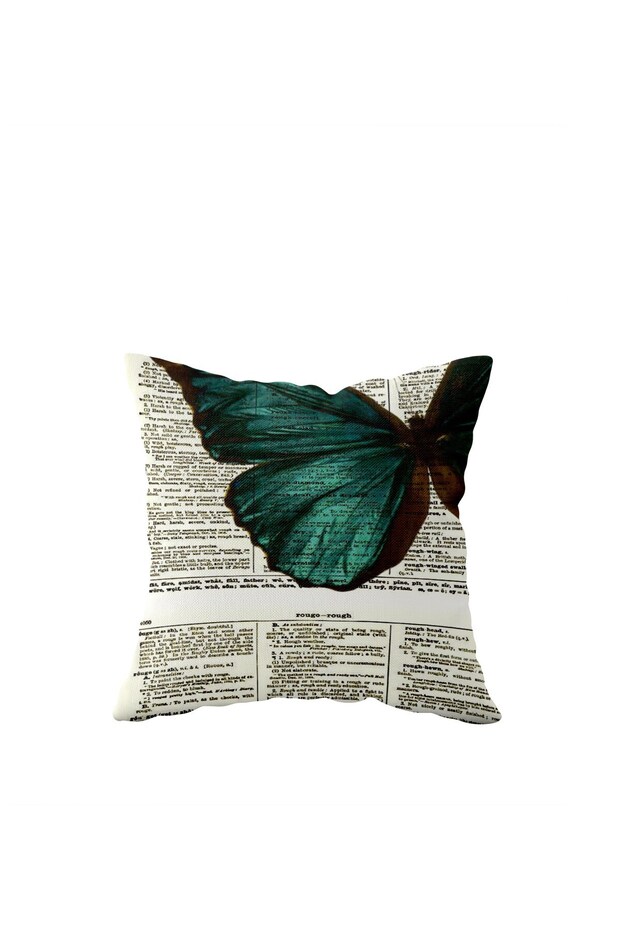 Butterfly Patterned Single Side Hidden Zipper Pillow Case Throw Pillow Sofa Pillow Case