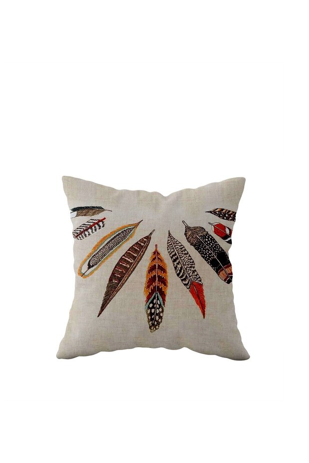 Leaf Pattern Single Side Hidden Zipper Pillow Case Throw Pillow Sofa Pillow Case