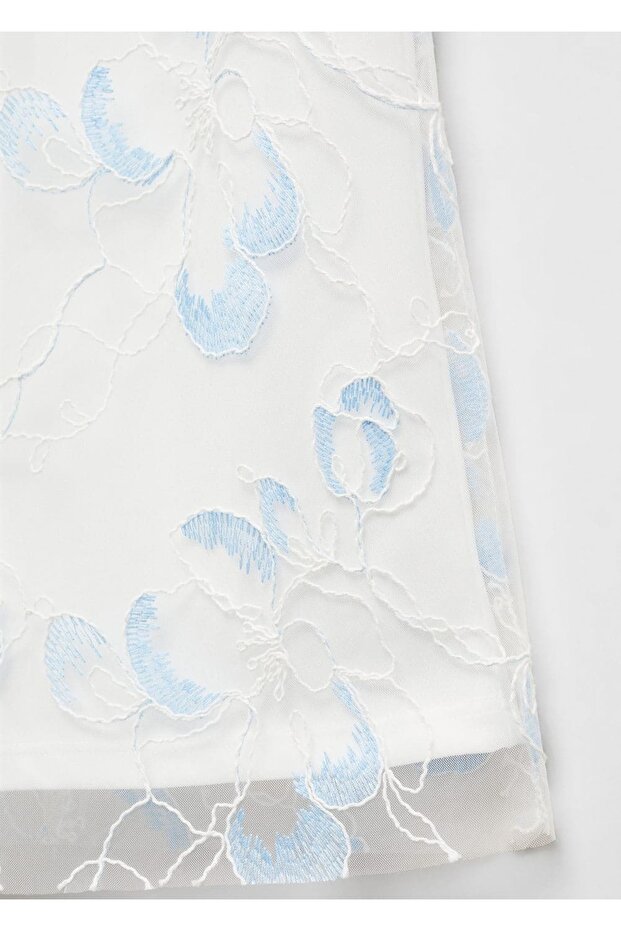 İşlemeli tül pantolon - 5