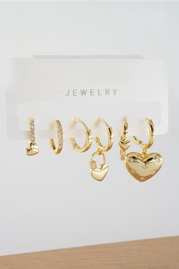 Women's VIP Series Zircon Embellished Mixed Figure 6-Piece Earring Set ZRK0015