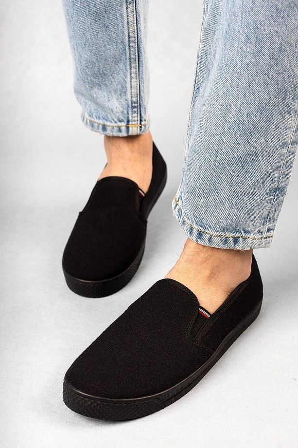 Siyah - Phantom - Dokuma Slip-on Erkek Ayakkabı - 2