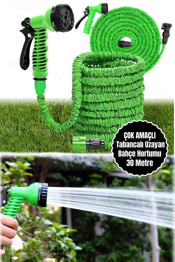Ergonomik ve Kullanıcı Dostu Uzayan Hortum 30 Metre Kolay Saklama ve Ayarlanabilir Su Spreyi - 5