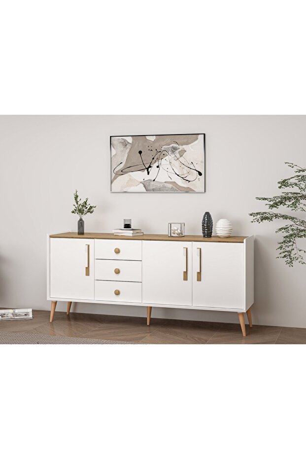 Mitra Konsol - Beyaz/Artisan - 1