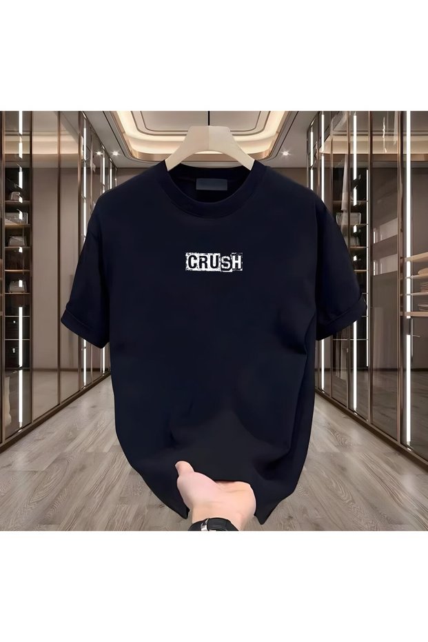 Crush Printed Black Tshirt