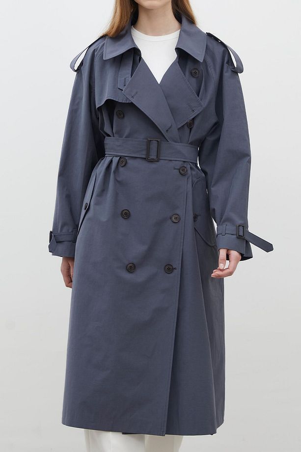 KOPENHAG OVERSIZE TRENÇKOT LACİVERT - 6