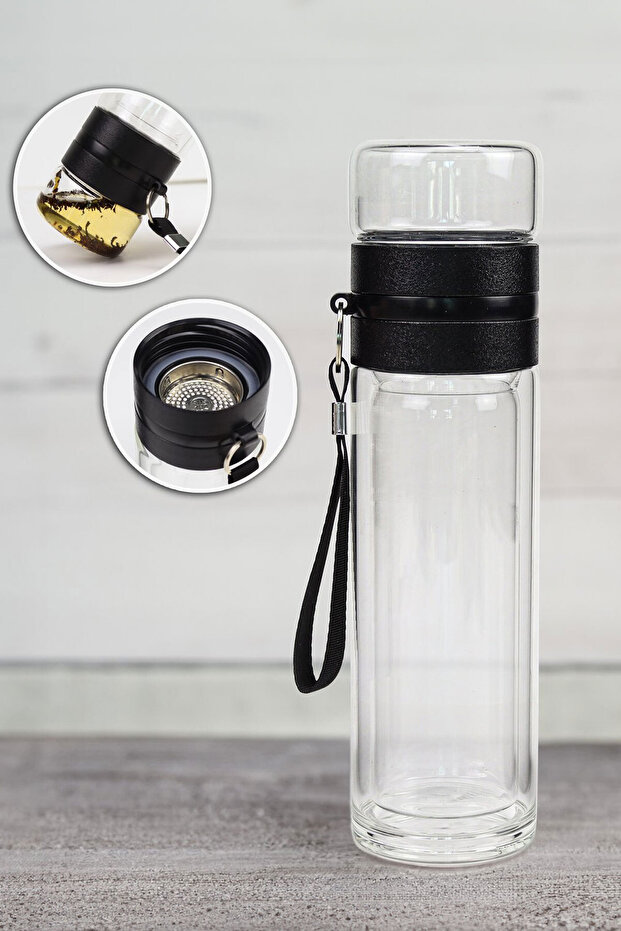 Borosilicate Double Wall 300 ml Graduated Glass Flask - 1