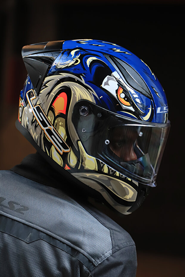 RAPID 2 RACE SPOX MAVİ-GRİ KASK - 1