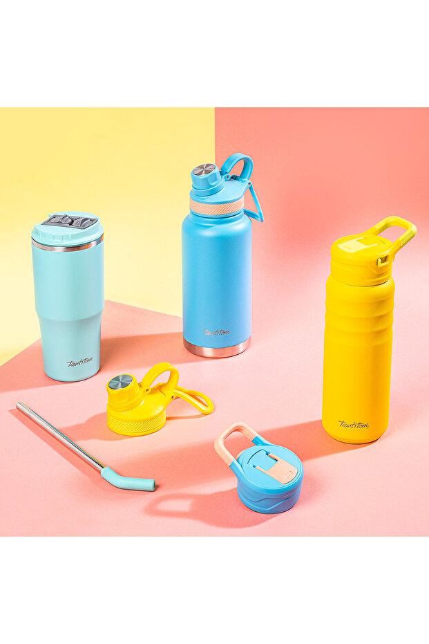 024-01-SARI 2 KAPAKLI ÇİFT KATMANLI TERMOS 700ML - 4