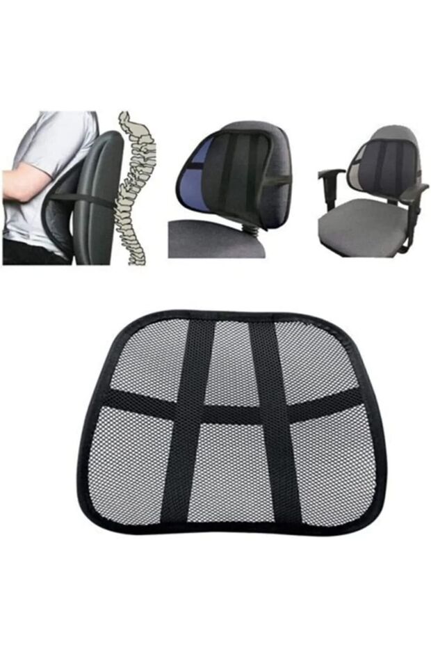 Orthopedic Adjustable Mesh Cushion with Lumbar and Back Support - Office Seat Rest Net - 5