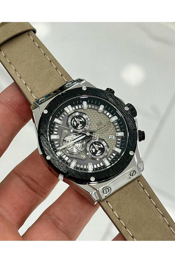 Digital Analog Deri Kayışlı Kol Saati - 2