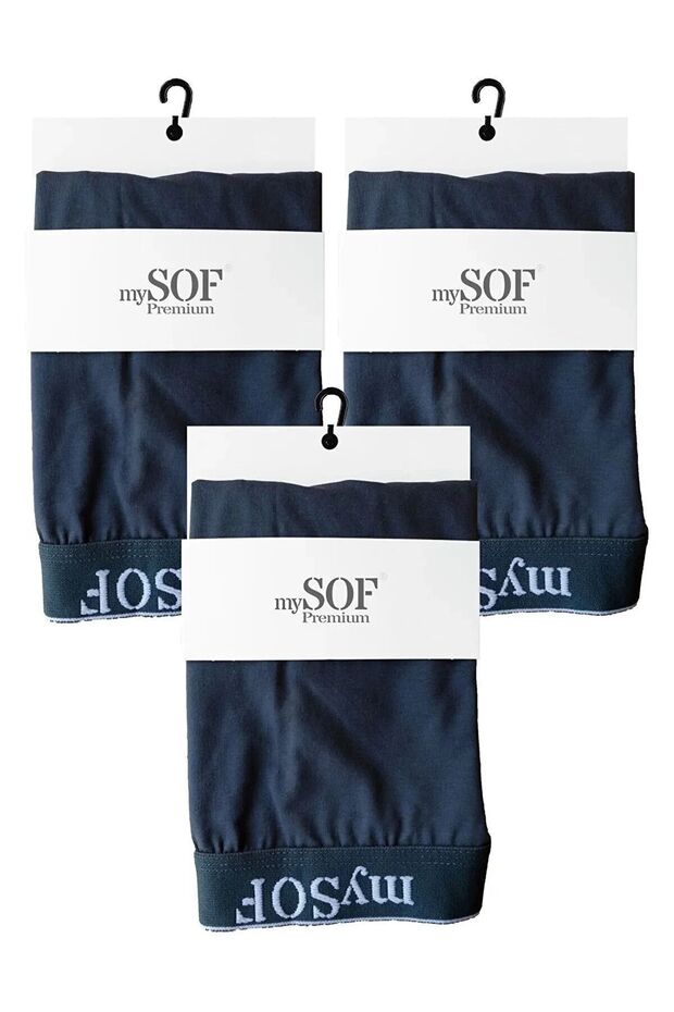 بوكسر رجالي من الليكرا مقاس كبير مكون من 3 قطع بوكسر فاخر - 1