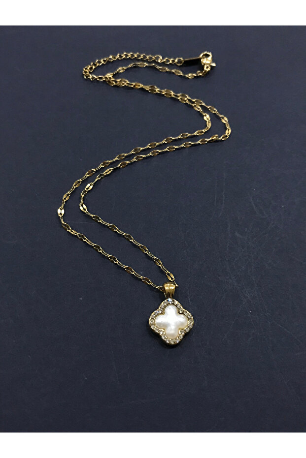 Yonca kolye paslanmaz çelik - 2