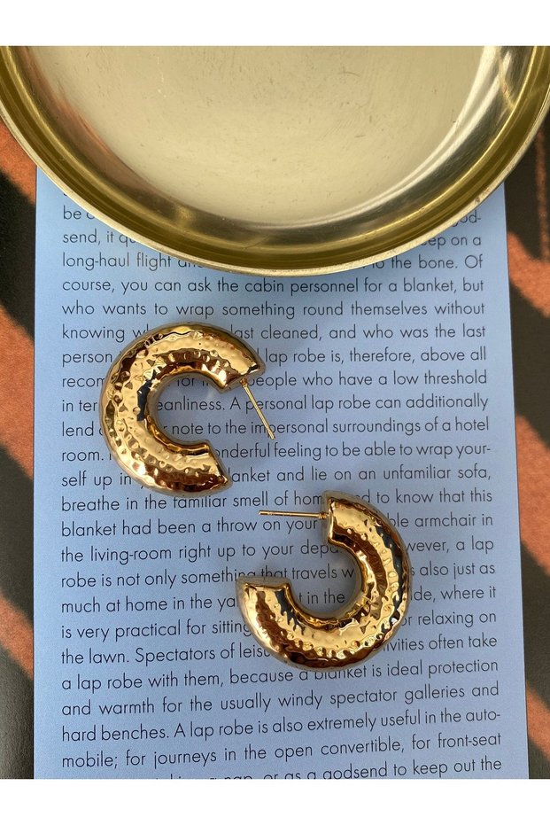 Half-Ring Chubby Style Gold Color Earrings