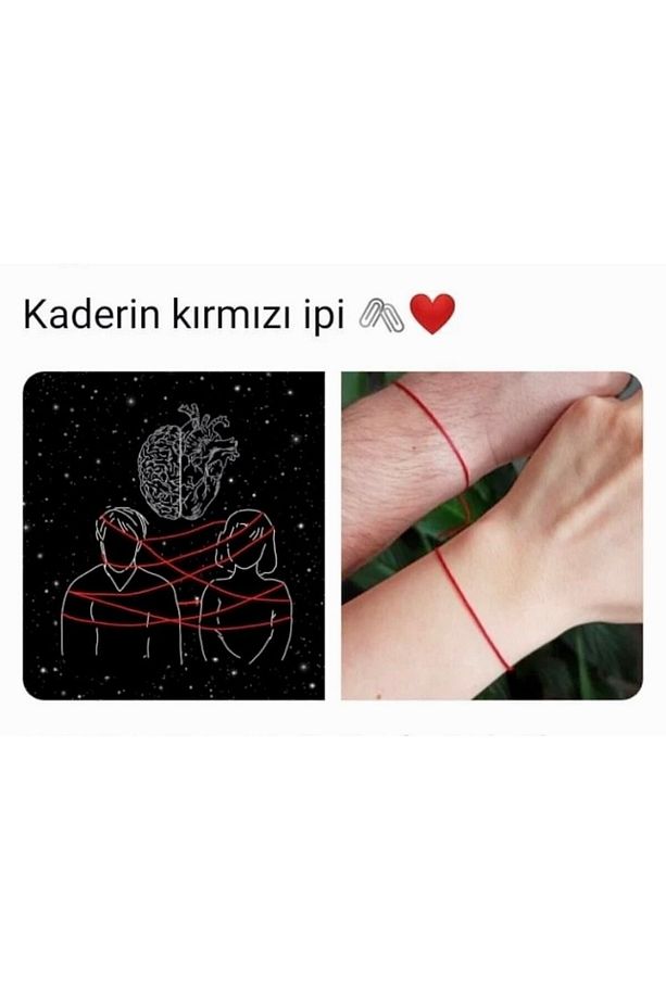 Kader Bağı Kırmızı Ip Bileklik 2'li Kader Bağı Asansörlü Çift Bileklik - 6