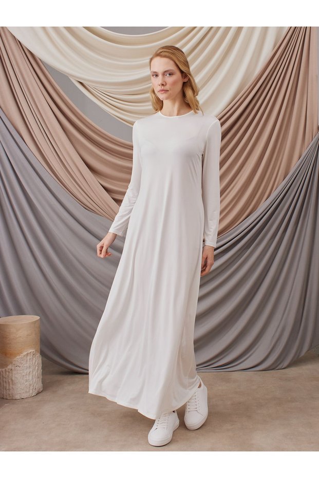 Long Sleeve Undergarment |   Color: Ivory |   Long Sleeve Layered Dress