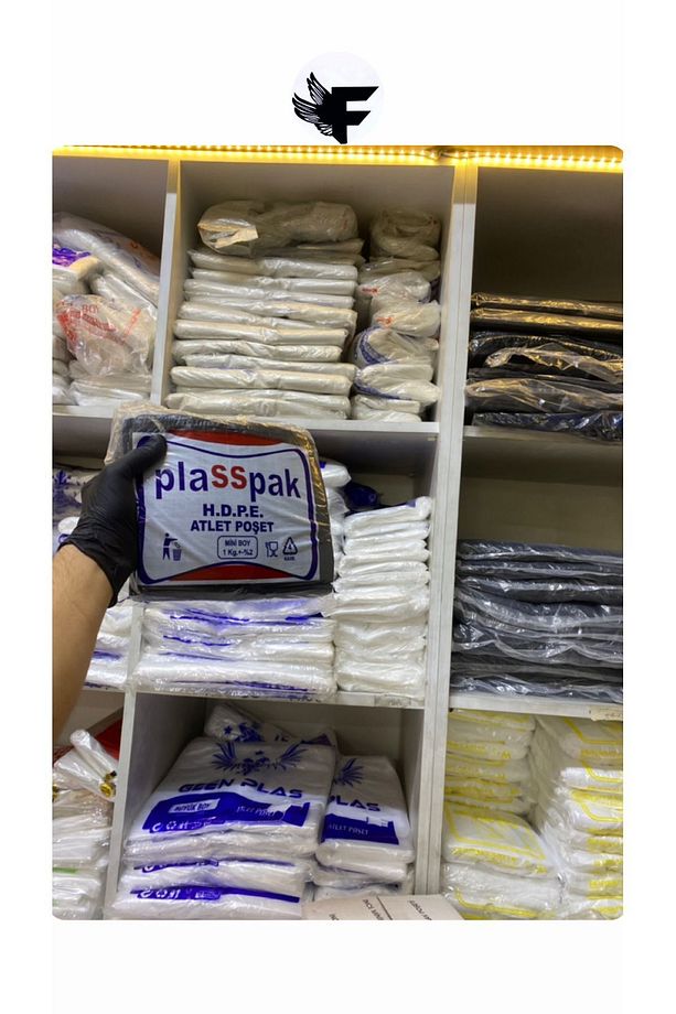 extra Kalın Siyah Poşet mini boy  Boy 1 Kg Hışır Atlet Poşet Market Manav Poşeti Çöp Poşeti - 6