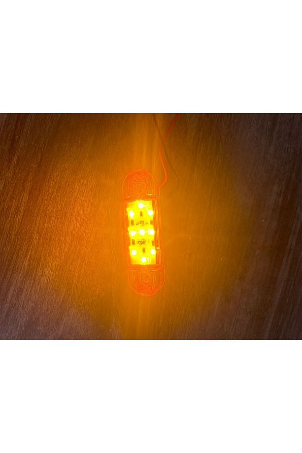 10 Adet Tombul Parmak Led Sarı 12v-24v - 3
