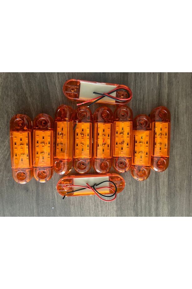 10 Adet Tombul Parmak Led Sarı 12v-24v - 2