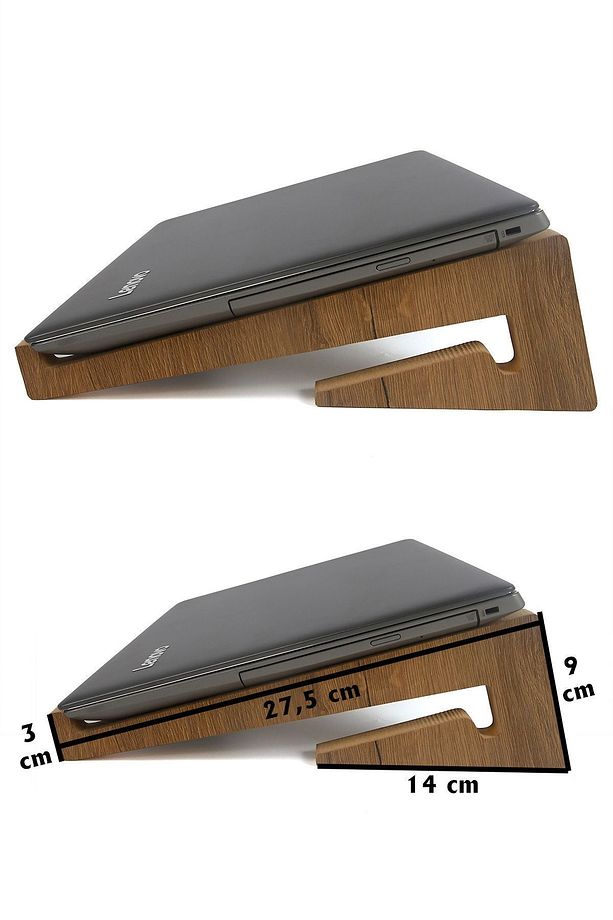Ahşap Laptop Tutucu Notebook Standı Macbook Yükseltici 13" 14" 15" 16" 17" - 2
