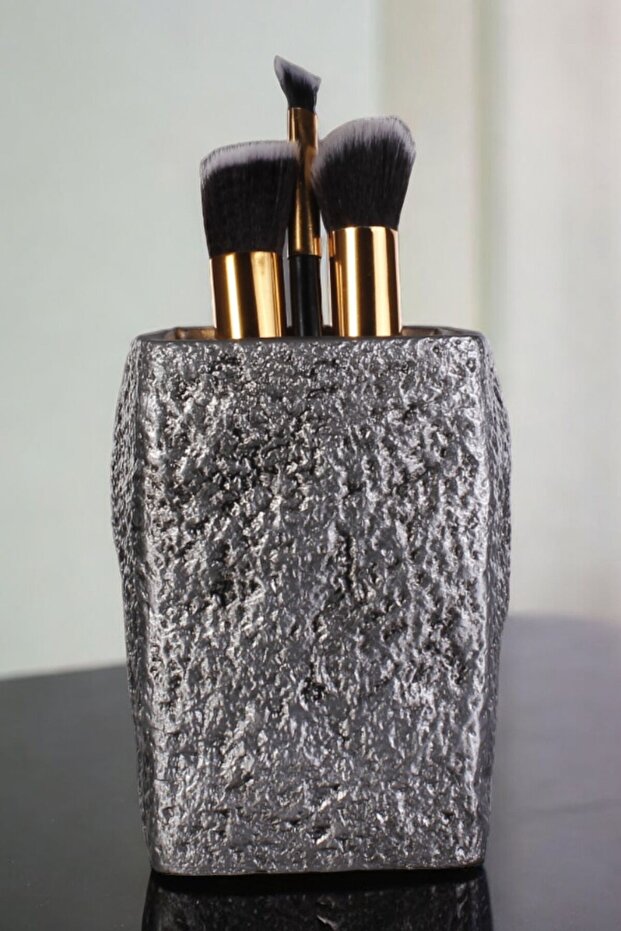 Makeup Organizer, Makeup Brush Holder, Makeup Brush Holder, Antique Silver Finish, Model 7