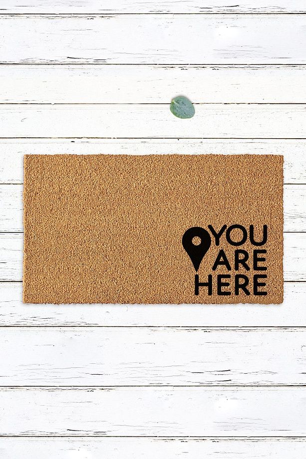 You Are Here Konumlu Kapı Önü Paspası Koko Paspas Ev Için Paspas Giriş Paspası Kıl Paspas - 1