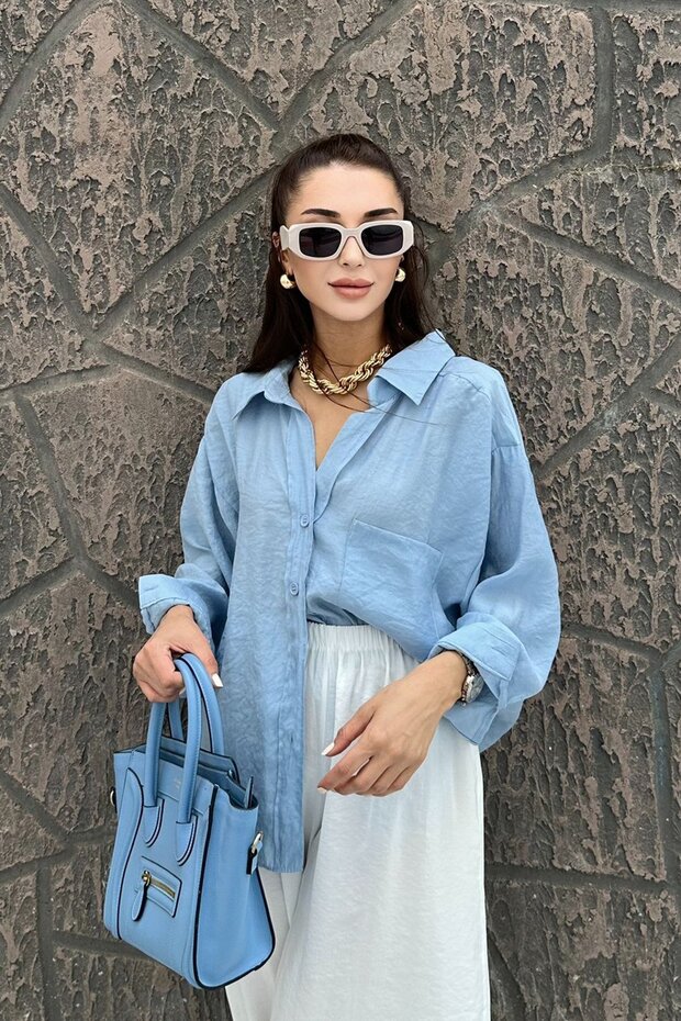 Perry Oversize Premium Gömlek - 4