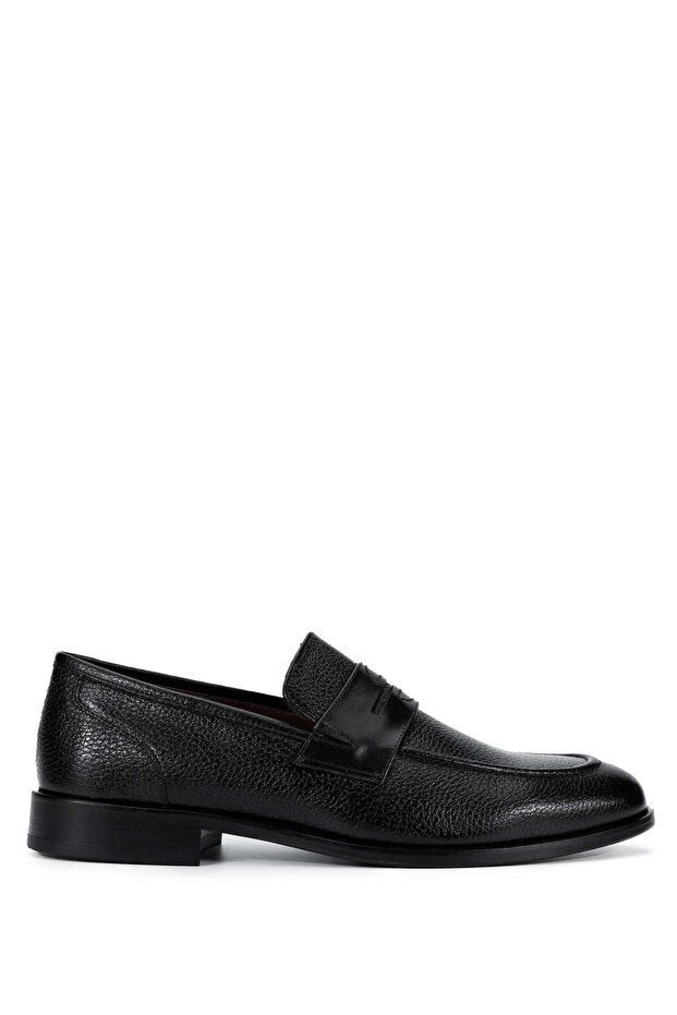 Men's Genuine Leather Black Loafer Shoes